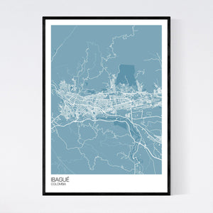 Ibagué City Map Print
