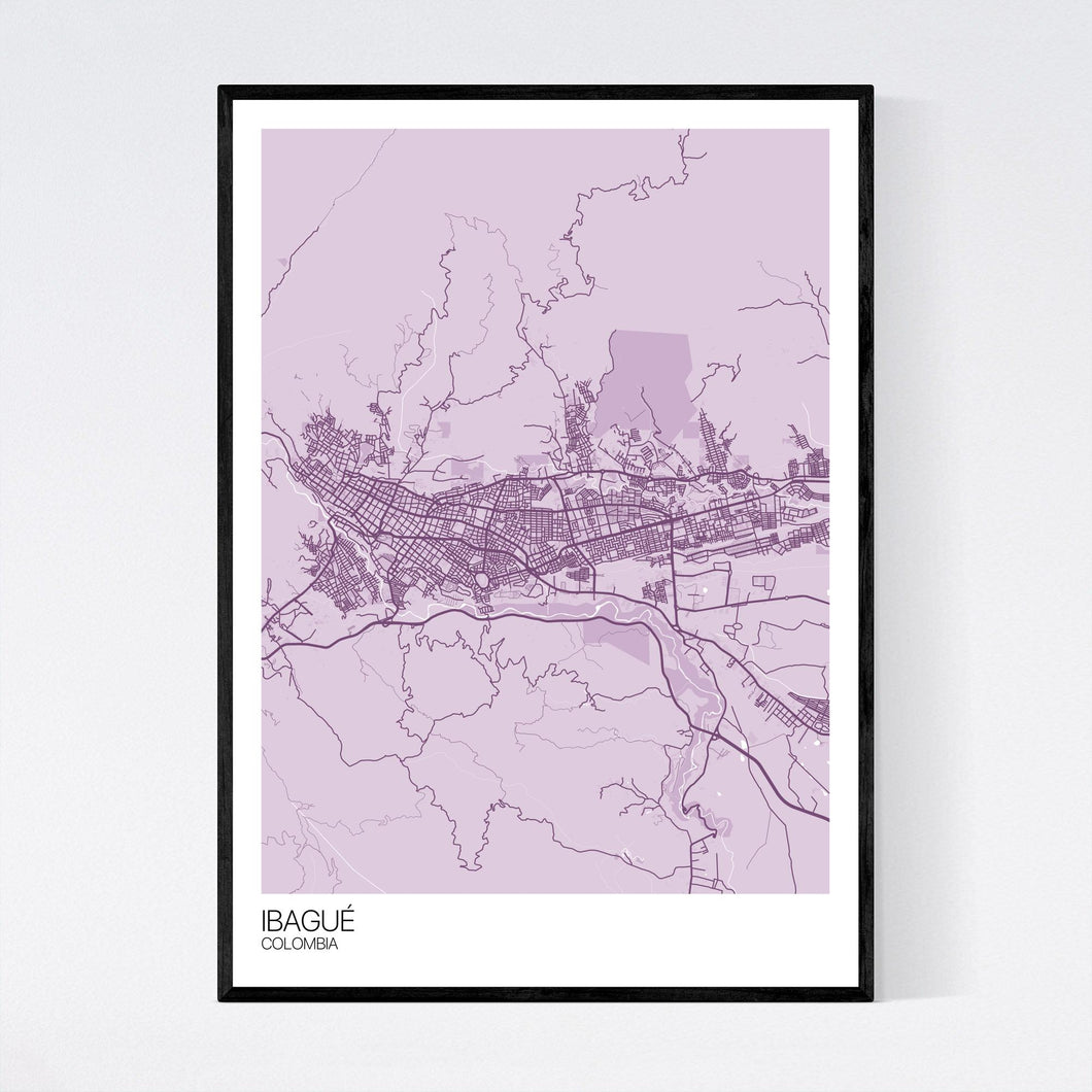 Ibagué City Map Print