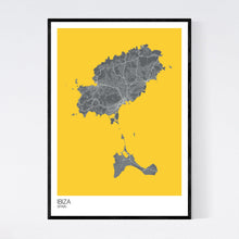 Load image into Gallery viewer, Ibiza Island Map Print
