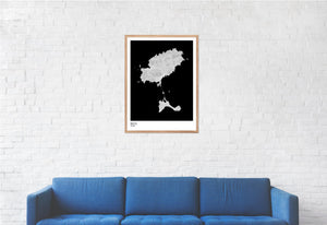 Map of Ibiza, Spain