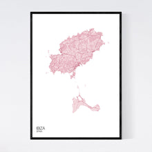 Load image into Gallery viewer, Ibiza Island Map Print