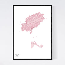 Load image into Gallery viewer, Ibiza Island Map Print