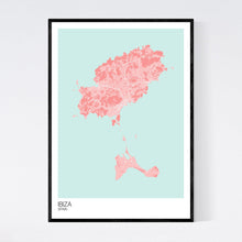 Load image into Gallery viewer, Ibiza Island Map Print