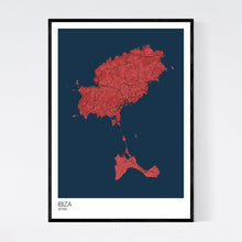 Load image into Gallery viewer, Ibiza Island Map Print