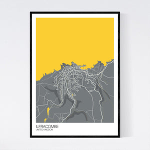 Ilfracombe Town Map Print