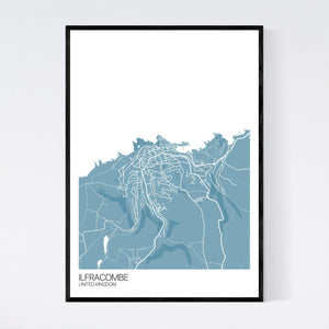 Ilfracombe Town Map Print