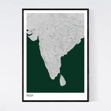 Load image into Gallery viewer, India Country Map Print
