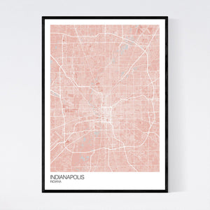 Indianapolis City Map Print