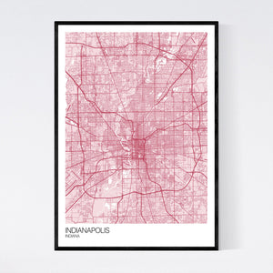 Indianapolis City Map Print