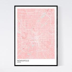 Indianapolis City Map Print