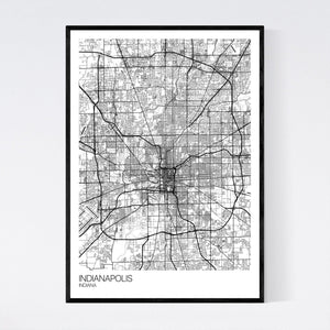 Indianapolis City Map Print