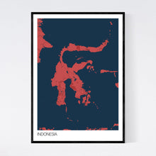 Load image into Gallery viewer, Indonesia Country Map Print