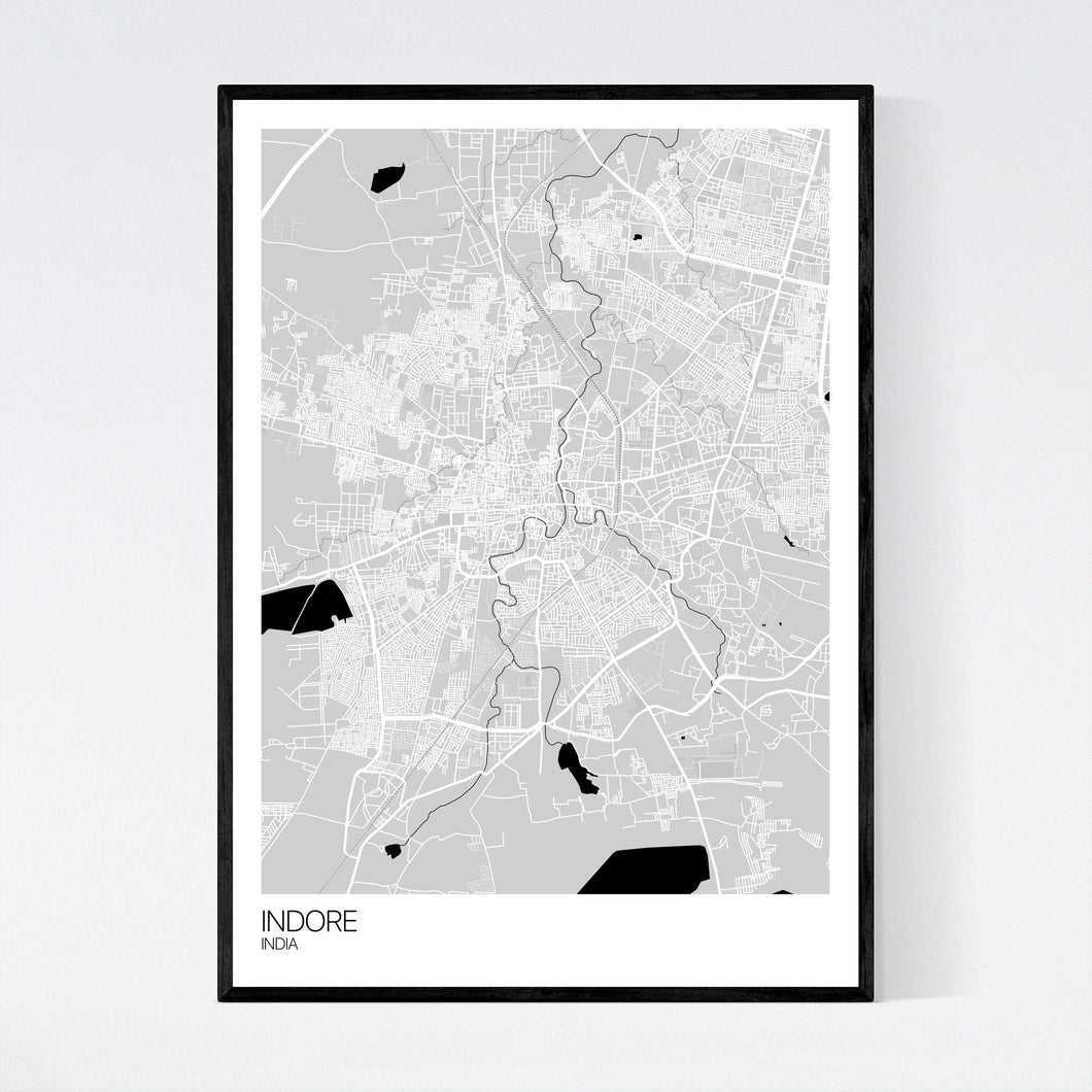 Indore City Map Print