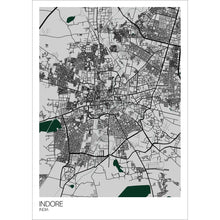 Load image into Gallery viewer, Map of Indore, India