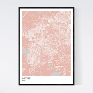 Indore City Map Print