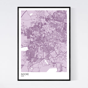 Indore City Map Print