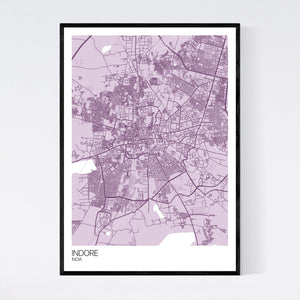 Indore City Map Print