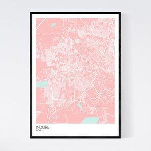 Indore City Map Print