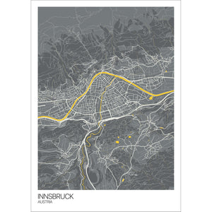 Map of Innsbruck, Austria