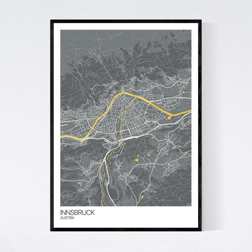 Map of Innsbruck, Austria