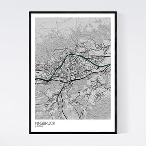 Innsbruck City Map Print