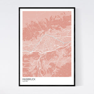 Innsbruck City Map Print