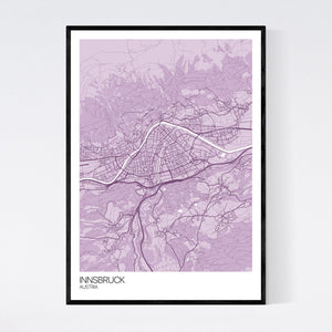 Innsbruck City Map Print
