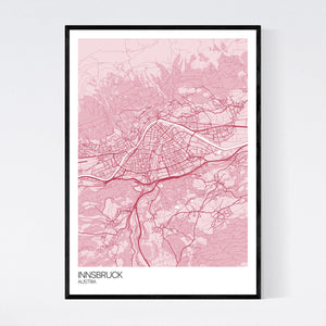 Innsbruck City Map Print