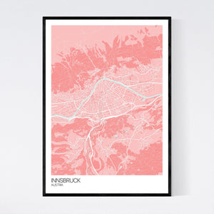 Innsbruck City Map Print