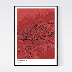 Innsbruck City Map Print