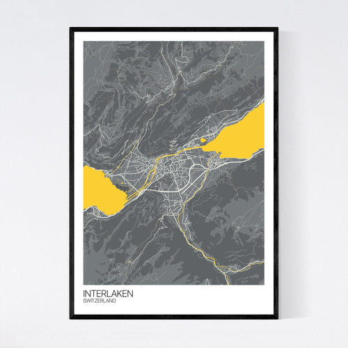Map of Interlaken, Switzerland