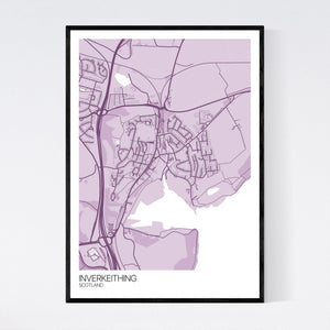Inverkeithing Town Map Print