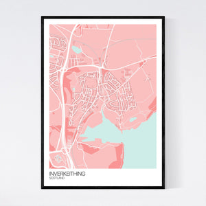 Inverkeithing Town Map Print
