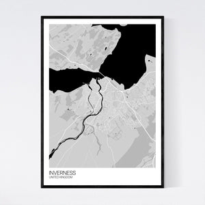 Inverness City Map Print