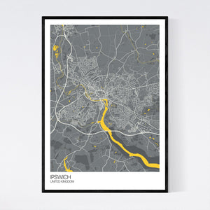 Ipswich City Map Print
