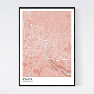 Ipswich City Map Print