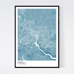 Ipswich City Map Print