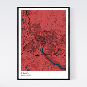 Ipswich City Map Print