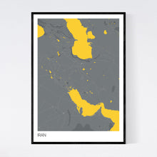 Load image into Gallery viewer, Iran Country Map Print