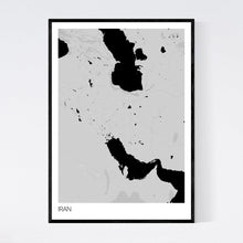Load image into Gallery viewer, Iran Country Map Print