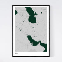 Load image into Gallery viewer, Iran Country Map Print