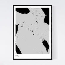 Load image into Gallery viewer, Iraq Country Map Print