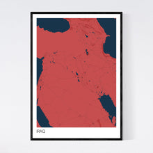 Load image into Gallery viewer, Iraq Country Map Print