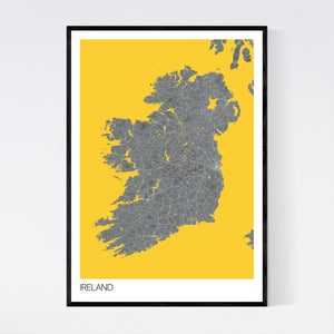 Ireland Country Map Print