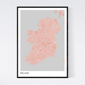 Ireland Country Map Print