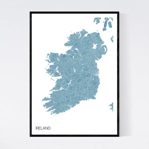Ireland Country Map Print
