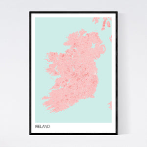 Ireland Country Map Print