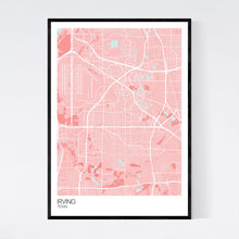 Load image into Gallery viewer, Irving City Map Print