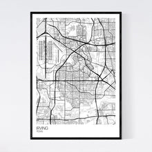 Load image into Gallery viewer, Irving City Map Print