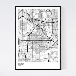 Irving City Map Print